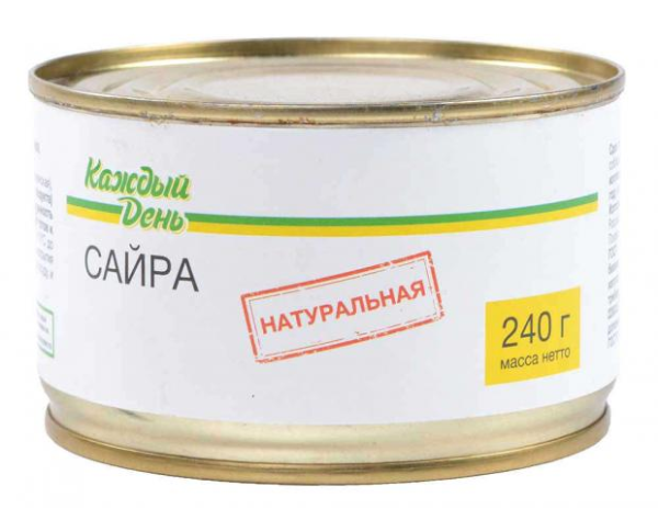 Сайра «Каждый День» натуральная, 240 г