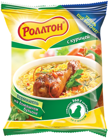 Вермишель РОЛЛТОН На домашнем бульоне с курицей